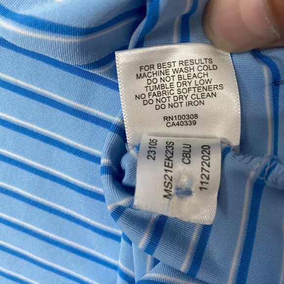 Peter Millar Polo Shirt Mens Sz XL Blue Summer Comfort Stretch Golf Performance - Picture 10 of 13